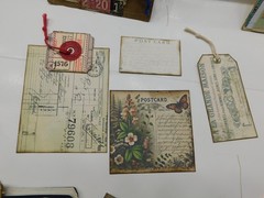 Junk Journal Add-Ons Handmade Tags Card Envelope File Clipboard Ephemera Set 8