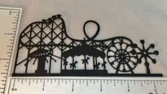 Amusement Park Skyline Die Cuts * Set of 8 * Black or White Cardstock