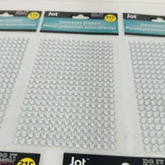 JOT Do It Yourself Projects Gemstone Stickers Clear Bling 315 ct/pkg Lot of 5