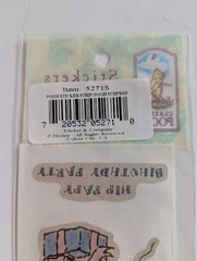 Classic Winnie The Pooh Scrapbooking Crafting Stickers Michel & Company Lot of 5