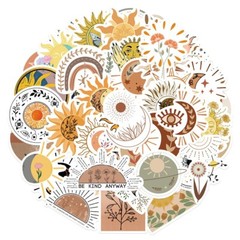 50pc SUN TOTEM Sticker, Apollo Mystery Witch Astrology Sticker, 220