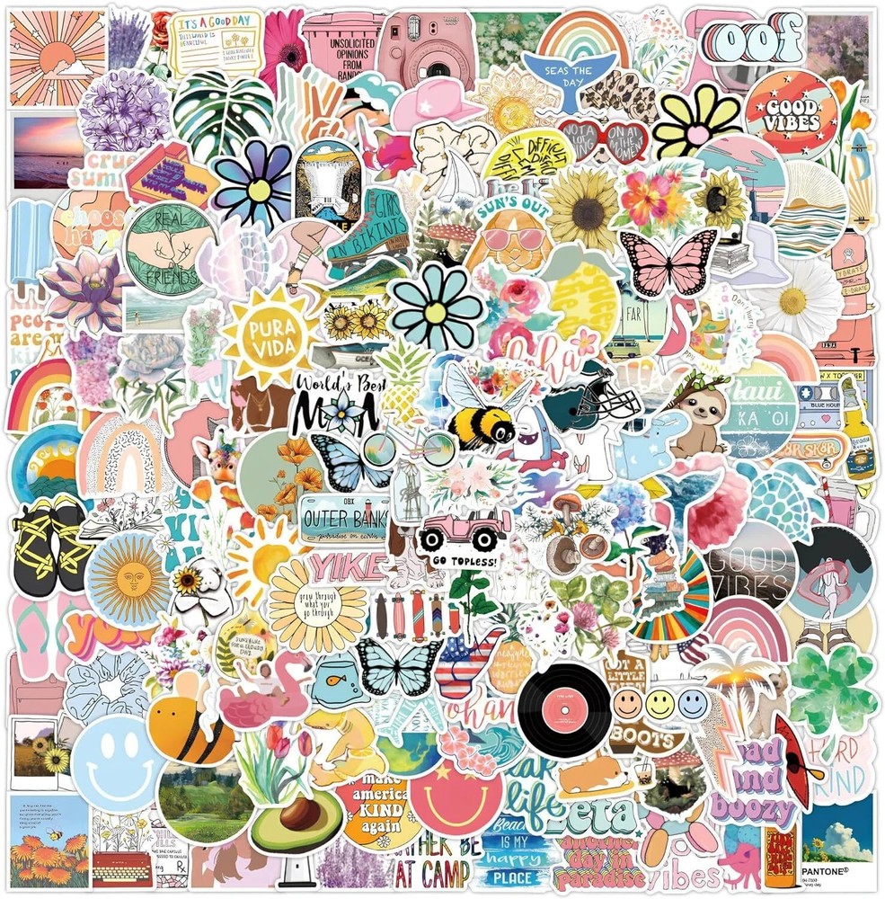 200Pcs Water Bottle Stickers for Kids, Cute Cute-200pcs