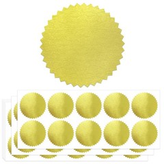 300Pcs Gold Foil Stickers, 2″ Gold Seal Stickers for Certificates, Self-Adhes…