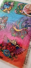 Hallmark Body Stickers NIP Vintage Tattoos 2010 Rockabilly glitter transparent