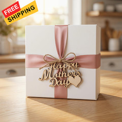 BinaryABC Happy Mother’s Day Crafts Wooden approx. 9.5cm x 6.5cm x 0.25cm