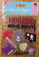 RARE JOLEES HORROR MOVIE NIGHT Knife Axe Chain Saw Blood HALLOWEEN Return Killer