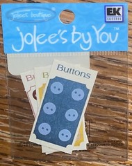 RARE Jolees Mini by You Buttons On Cards Craft Sewing 3D Scrapbook Non-Adhesive
