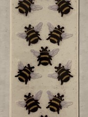 Sealed Vintage 1990 Sandylion Fuzzy Honey Bees Stickers Bumblebees Flocked 90s