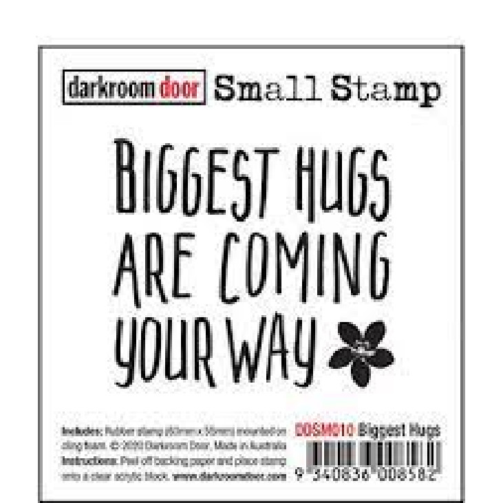 Darkroom Door Rubber Stamp BIGGEST HUGS
