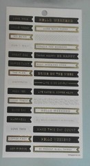 Happy Planner Black White Gold Banners Hello Weekend stickers MAMBI 262381