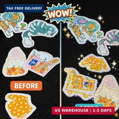 Bleidruck 25 Sheets Bubbles Holographic Clear Vinyl Sticker Paper Self Adhesive