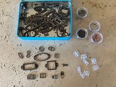 Stampin’ Up! Hodgepodge Hardware, Pewter Metal Embellishments + hinges