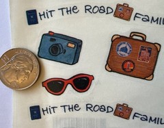 VACATION Mylar Stickers(11pc) •Cruise•Passport•Family•Suitcase •Scrapbook•Water•