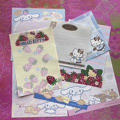 Hello Kitty Sanrio Note Stationery Paper Sheets Strawberry Scratch & Sniff Lot