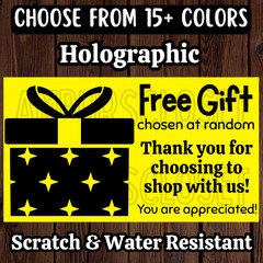 50 FREE GIFT STICKERS 2.25″ LABELS SEALS SMALL BUSINESS FREEBIE THANK YOU