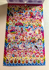 NEW! LISA FRANK STICKER PAD ~ OVER 600 Mini to Large COLORFUL STICKERS! 5 Sheets