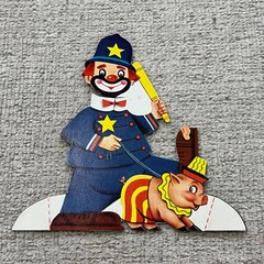 Vintage Circus Cardboard Cutouts Lion Clown Bear Monkey Pig Elephant Ephemera