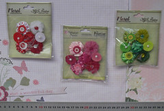 FABRIC Mini Flowers PINK Mix – 9 per Pk Mixed Styles 20-25mm Expressions Pet GB