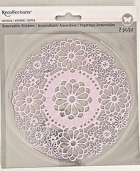 Recollections Sophia Collection LAVENDER 6″ Doilies Removable Stickers – 2 pcs
