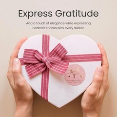500 Pcs 1.5 Inch Pink and Rose Gold Thank You Stickers for Small Business, Sm…