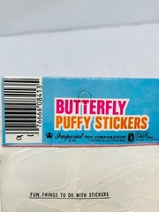 Vintage Butterfly Puffy Stickers Set of 2 Packs by Imperial Toy Corp 1980s BIN74
