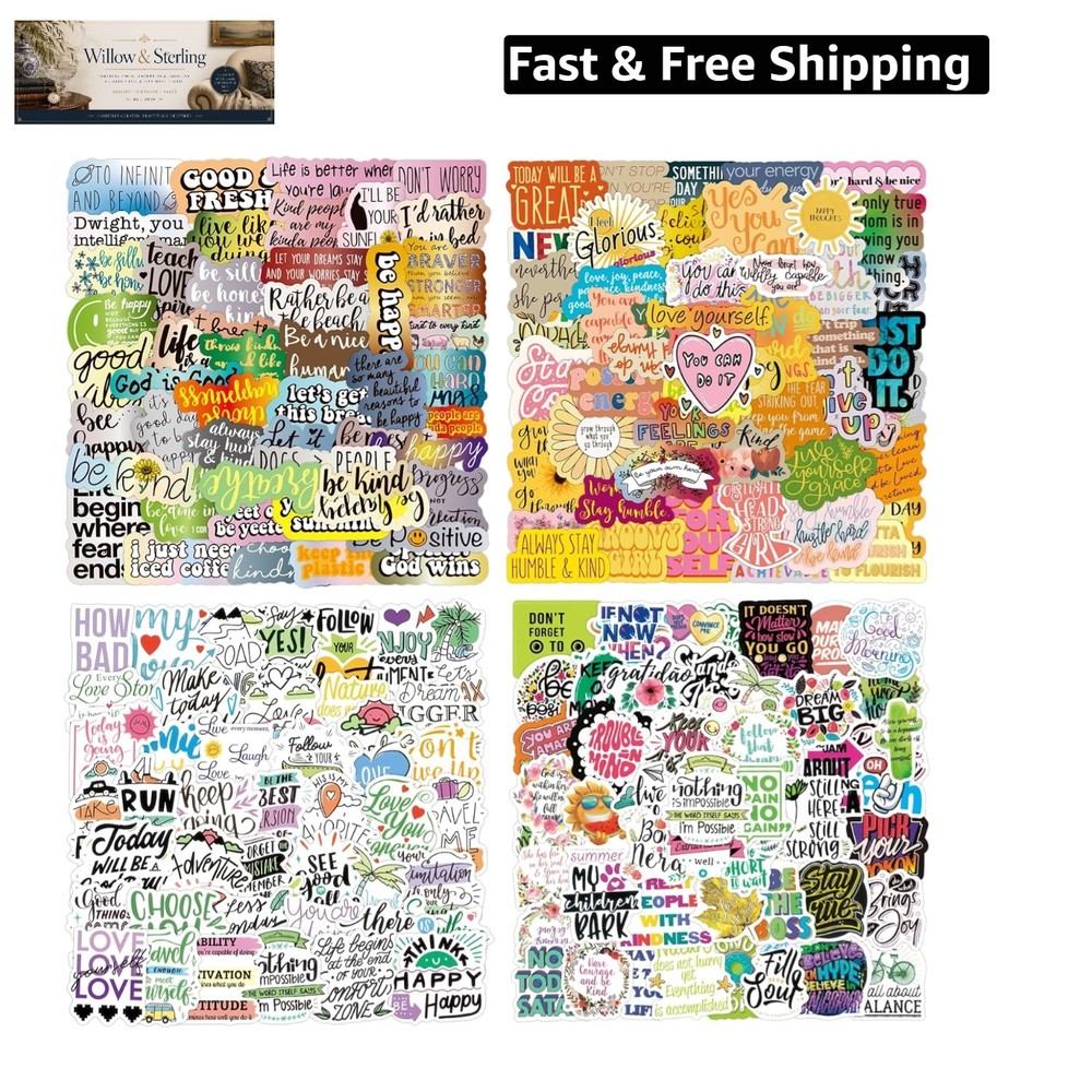 200pcs Inspirational Stickers for Adults Students Teachers Teens Kids, PVC Wa…