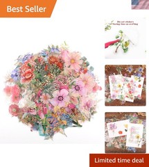 Gilding Flower Stickers 240 Pieces – Glitter Watercolor Transparent Stickers …