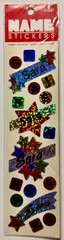 Hambly Studios 1990s Prismatic Name Sticker SARA Metallic Scrapbooking Crafting