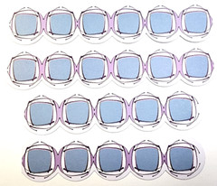 K&Company Sci Fi Funky Squares Cardstock Borders 4pc 6″ Retro Watercolor Pattern