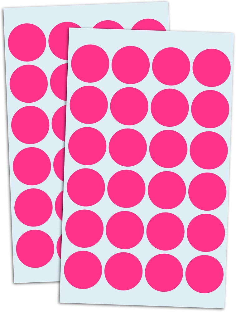 1200 Pack, 1″ round Dot Stickers Circle Labels – Pink
