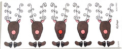 Vintage NRN Designs Christmas Reindeer Stickers 2000 Rare Holiday 12″ NOS