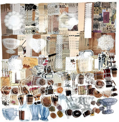 260PCS Vintage Journaling Scrapbooking Supplies Scrapbook Sticker Paper Ephemera