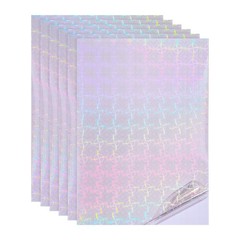 12x8in Holographic Laminate Sheets 6Pcs Sticker Paper Windmill Pattern