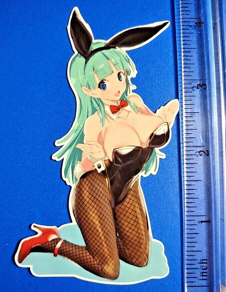 Dragon Ball Z Bulma bunny anime girl sticker, 4 inch waterproof vinyl