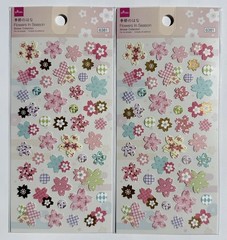 Japanese Sakura Puffy Stickers 2 Sheets Cherry Blossom Scrapbook ST-16