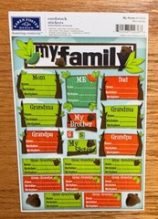 Karen Foster Design My Roots Family Mom Dad Great Grandma Grandpa Siblin Sticker