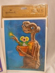 Vintage Hallmark ET Stickers Seal 1982 Sealed NOS Phone Home 2 PACKS OF 4 Sheets