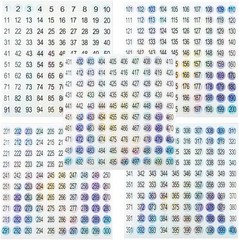 15 Sheets Mini Number Stickers 1 to 500 Round Labels Stickers Consecutive Number