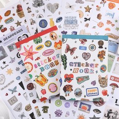 Girl’s Korean Sticker Book, Food and Daily Life Theme – 1300+ Cute Dream Blue