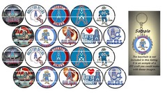 Bottle Cap Images (25mm) 1″ ~ Precut ~ Football Oilers