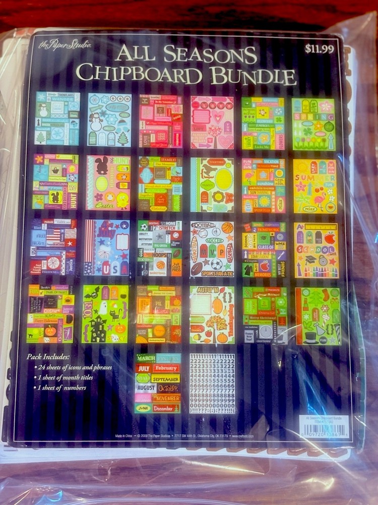 THE PAPER STUDIO ALL SEASONS CHIP BOARD AND FABRIC TAPE BUNDLE PRE-OWNED