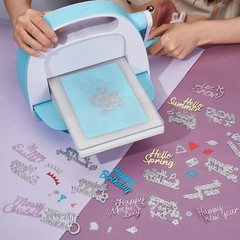 Durable 15-Piece Metal Cutting Words Dies for Celebrations & Special Events