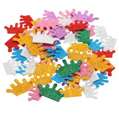 120 x Foam Stickers EVA Self Adhesive Glitters Foam Shape Sticker Craft Supplies