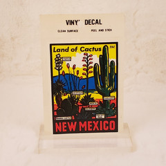 Vintage 60s Vinyl Sticker New Mexico Tourist Travel Journal Thermos Notebook
