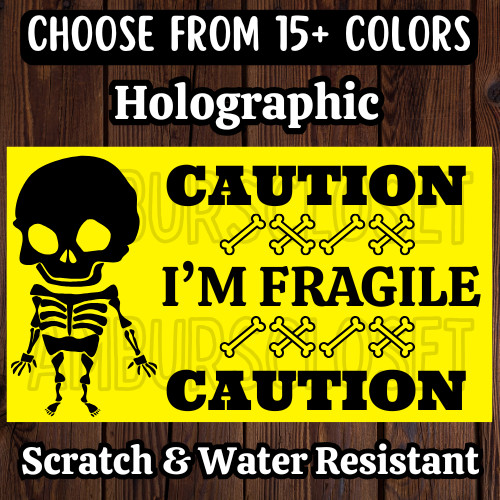 50 FRAGILE STICKERS 2.25″ LABELS SEAL THANK YOU Shipping Supplies SKELETON