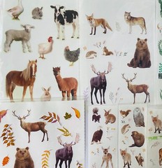 250+ Stickers | Animal Bird Aquarium SEA LIFE Creatures Floral Insect MXD Themes