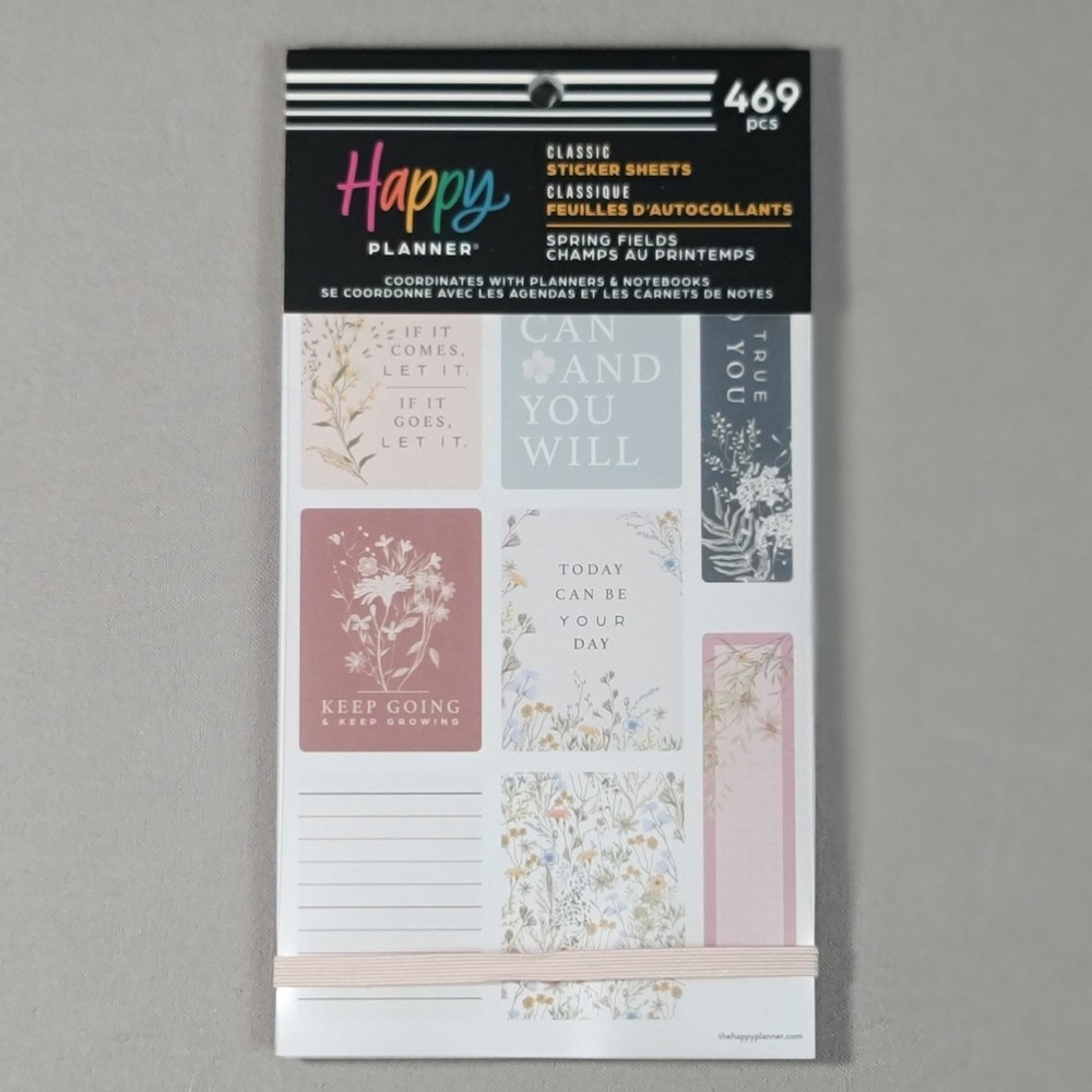 Happy Planner Spring Fields Classic Sticker Sheets 30 Sheets 469 Pcs Floral New