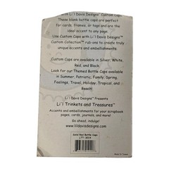 Li’l Davis Designs Red Bottle Caps 6pk Y2K Scrapbooking Craft Accents LTT-3014