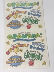 2 Frances Meyer Ask Grandpa & Grandma Grandparents Vintage Stickers Scrapbooking