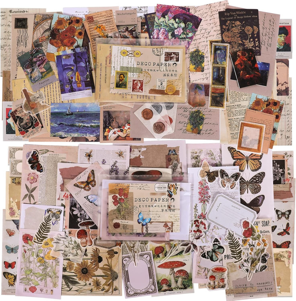 Scrapbook Supplies Pack (400 Pieces) for Art Journaling Bullet Junk Journal Supp